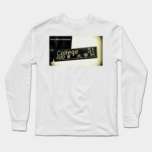 College Street, Chinatown, Los Angeles, California by Mistah Wilson Long Sleeve T-Shirt